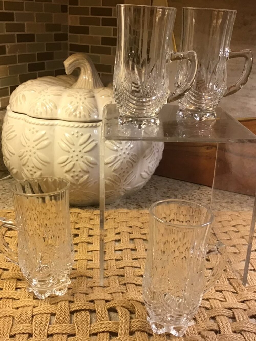 4 Aderia Glass Japan Irish Coffee Cups